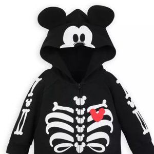 NIB Disney Mickey Mouse Skeleton Costume for Baby 6-9 Months NWT  GLOWS IN DARK